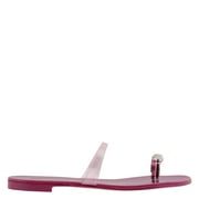 Giuseppe Zanotti Ring Plexi Slip-On Flat Sandals, Brand Size 35 ( US Size 5 )