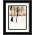 thumbnail image 1 of Giuseppe de Nittis 2x Matted 20x24 Black Ornate Framed Art Print 'A Winter's Landscape', 1 of 2
