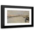 thumbnail image 1 of Giuseppe&nbsp;De Nittis 18x12 Black Modern Framed Museum Art Print Titled - The Regattas on the Seine, 1 of 5
