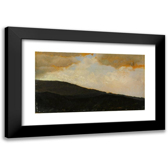 Giuseppe De Nittis 18x12 Black Modern Framed Museum Art Print Titled - View of Vesuvius