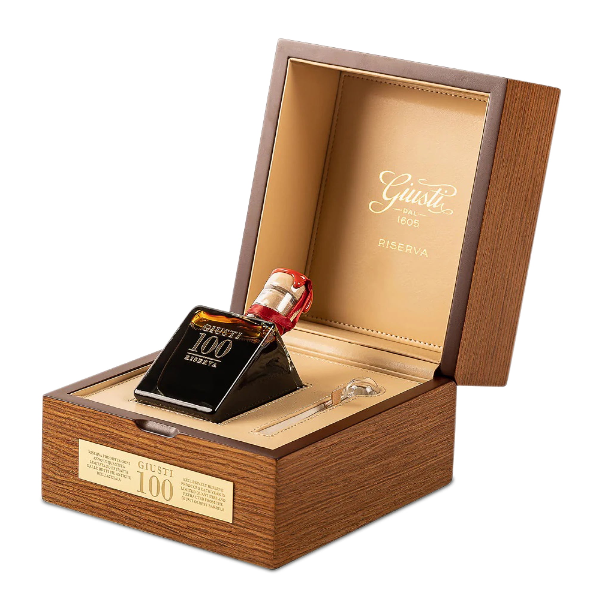 Giusti 100 RISERVA 木箱入り　100年熟成　黒バルサミコ　レア Giusti 100 Exclusive Reserve - Flask in Wooden Gift Box Imported