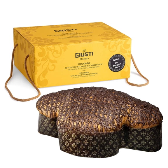 Giusti Colomba di Pasqua Cake – Traditional Italian Easter Cake With Premium Balsamic Vinegar of Modena Filling, Raisins, and Dark Chocolate Coating, Made in Italy – 35.2 oz