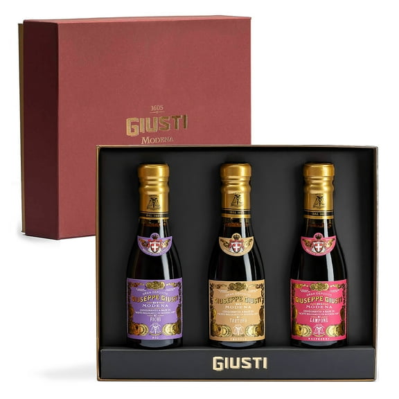 Giusti - Trio Set Flavored Balsamic-Based Dressings - Fig, Raspberry, Truffle - 3x 100ml
