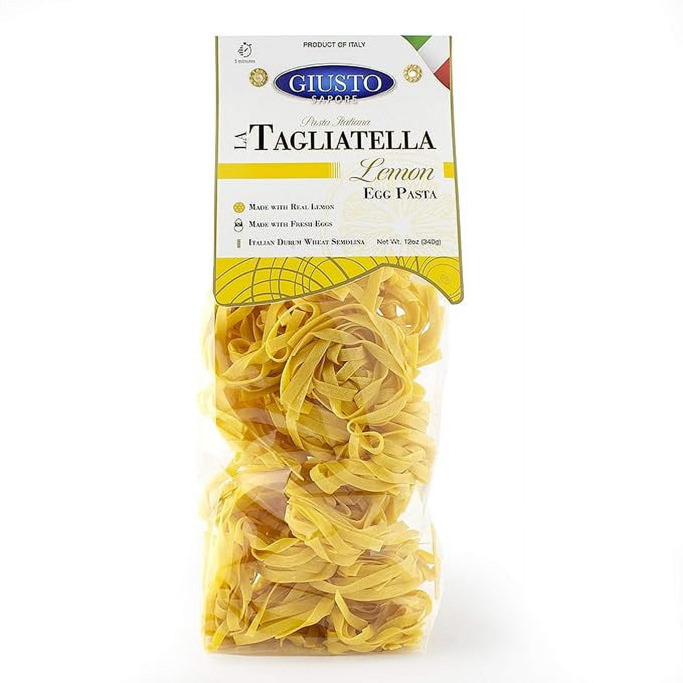 Giusto Sapore Lemon Tagliatelle Italian Egg Pasta Nest 340g Premium