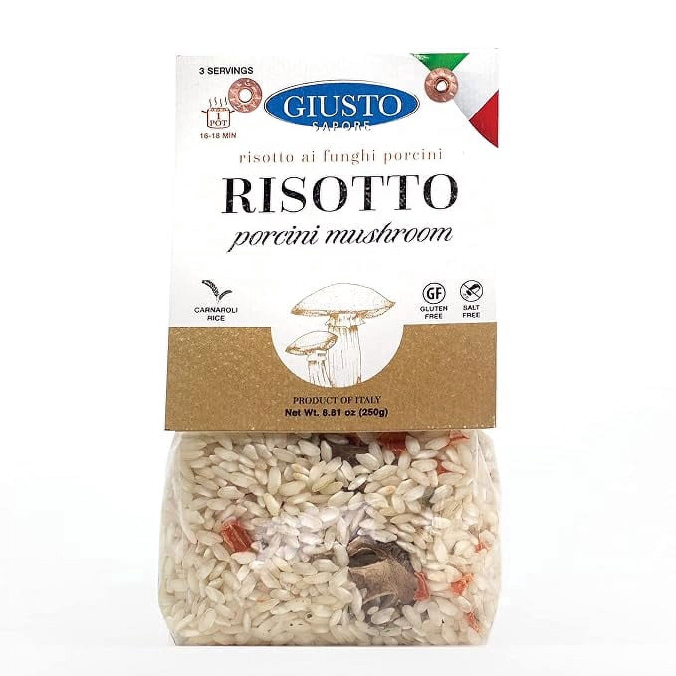 Shrimp Risotto Italian Giusto Sapore Porcini Mushroom Risotto, Italian Carnaroli Rice, Gluten ...
