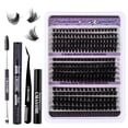 thumbnail image 1 of GivAngel Lash Extension Kit DIY 270 pcs Lash Clusters Eyelash Extension Kit, 9-16mm 60D 80D 100D Individual Lashes Kit with Lash Bond and Seal, Lash Tweezers for Self Use (60D 80D&100D, Kit), 1 of 7