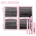 thumbnail image 1 of GivAngel Lash Extension Kit DIY 640 pcs Lash Clusters Eyelash Extension Kit,10-16mm 50D-100D Individual Lashes Kit with Lash Bond and Seal, Lash Tweezers for Self Use，cleansing oil (50D-100D Kit), 1 of 10