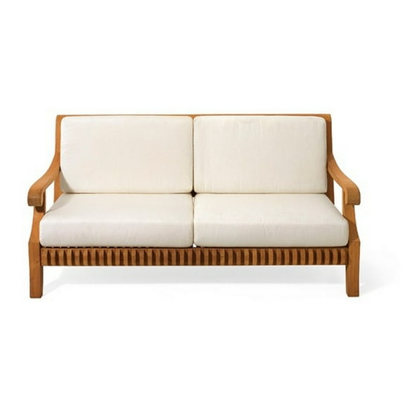 Giva 1 Pc Sofa Set: Sofa With Cushions in Sunbrela Fabric #57003 Canvas White