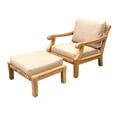 thumbnail image 1 of Giva 2 Pc Lounge Chair Set: Lounge Chair & Ottoman With Cushions in Sunbrela Fabric #5404 Canvas Natural, 1 of 2