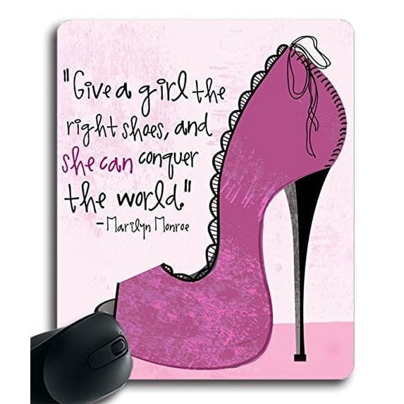 Give A Girl The Right Shoes and she can conquer the world Mouse pads Gaming Mouse Pad 9.84x7.87 inches