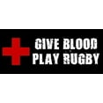 thumbnail image 1 of Give Blood Play Rugby Bumper 3M Reflective sticker| Rucker red Cross Decal, 1 of 3