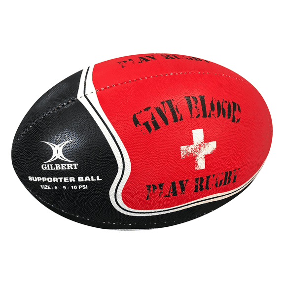 Gilbert Give Blood Play Rugby Supporter Ball - 5 - Standard