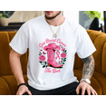 thumbnail image 1 of Give Breast Cancer The Boot Pink Cowgirl Strength Art Unisex T-Shirt, up to size 3XL., 1 of 2