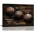 thumbnail image 1 of Give It To God And Go To Sleep Sign Wall Art Lake Mountain Pictures Wall Decor Christian Canvas Prints Posters Framed Artwork Paintings Home Decorations for Kitchen Living Room Bedroom 16"x12", 1 of 6