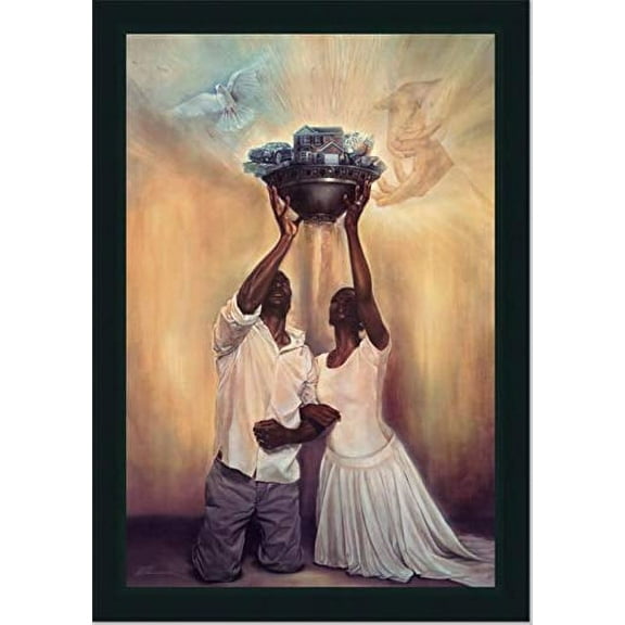 Give It All To God | Framed Religious Black Art | 40L X 28W" Inches