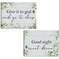 thumbnail image 1 of Give It To God And Go To Sleep Sign Wall Art, Sweet Dreams Wall Decor, Eucalyptus Green Wall Art Decor for Bedroom, 11x14 Inch Set of 2, 1 of 6