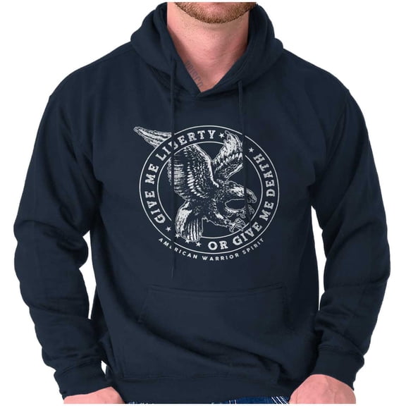 Give Liberty Freedom Patriotic Rights Hoodie Sweatshirt Women Men Brisco Brands M