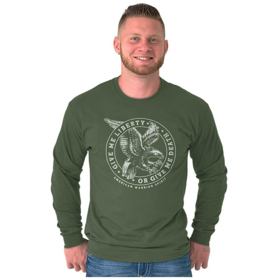 Give Liberty Freedom Patriotic Rights Long Sleeve TShirt Men Women Brisco Brands 4X