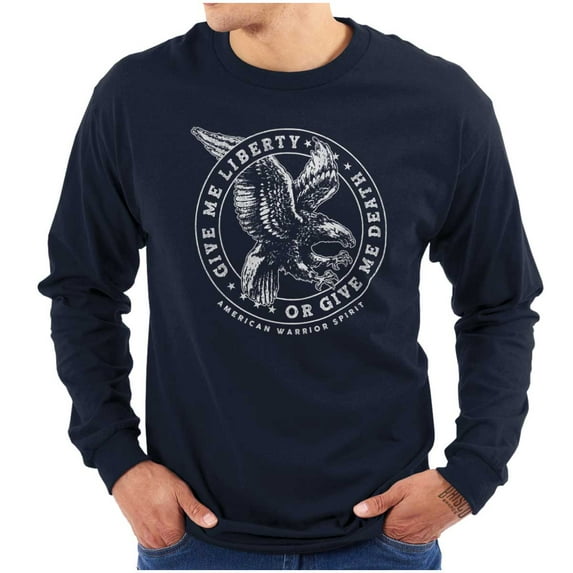 Give Liberty Freedom Patriotic Rights Long Sleeve TShirt Men Women Brisco Brands L