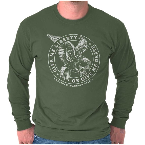Give Liberty Freedom Patriotic Rights Long Sleeve TShirt Men Women Brisco Brands S