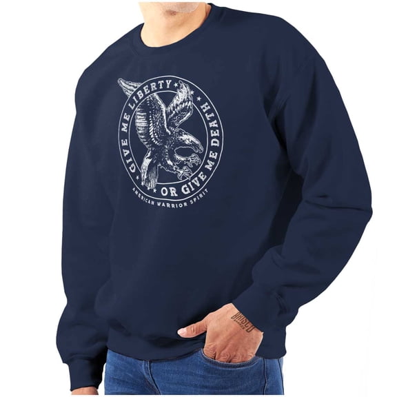 Give Liberty Freedom Patriotic Rights Sweatshirt for Men or Women Brisco Brands L