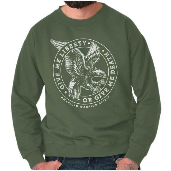 Give Liberty Freedom Patriotic Rights Sweatshirt for Men or Women Brisco Brands S