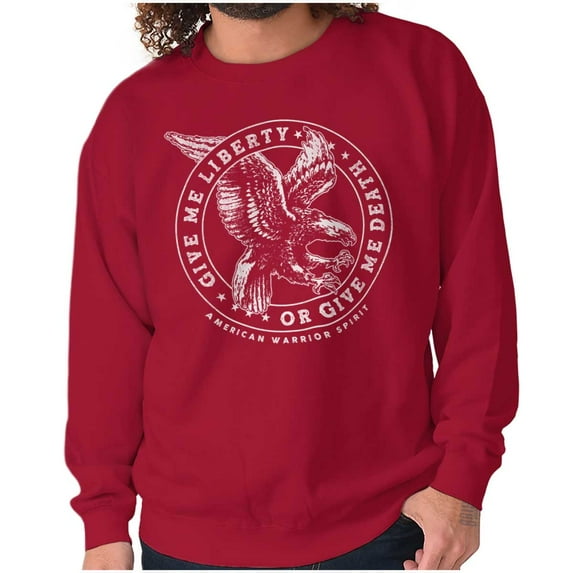 Give Liberty Freedom Patriotic Rights Sweatshirt for Men or Women Brisco Brands S