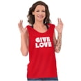 thumbnail image 1 of Give Love Heart Kindness Happiness Womens Plus Size Graphic Tank Top Brisco Brands 3X, 1 of 5