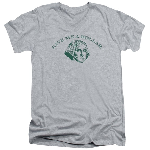- Give Me A Dollar - Slim Fit V Neck Shirt - Small