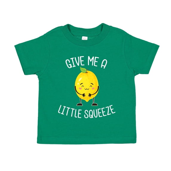 Give Me A Little Squeeze Lemon Toddler T-Shirt 3T Kelly Green