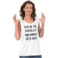 thumbnail image 1 of Give Me Chocolate Hurt Nobody Tank Top Tee Shirt Women Brisco Brands S, 1 of 6