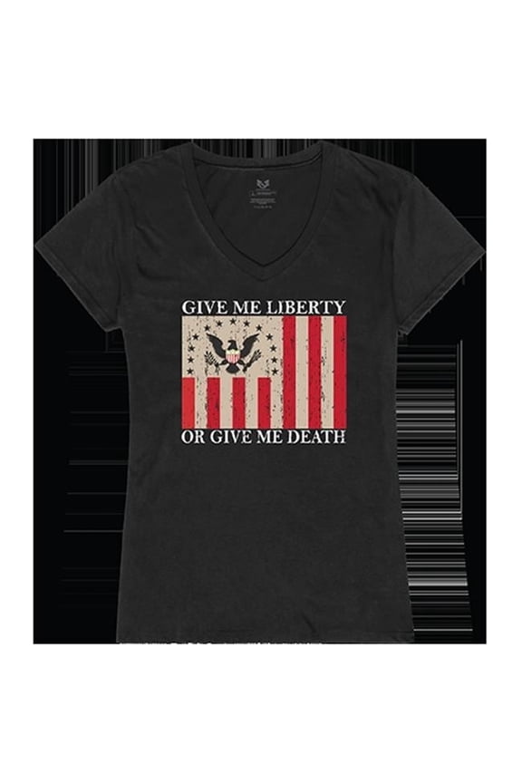 Give Me Graphic V-Neck T-Shirt, Black - 2XL