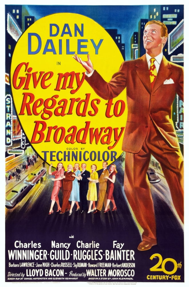Give My Regards To Broadway U Canvas Art - (24 x 36)