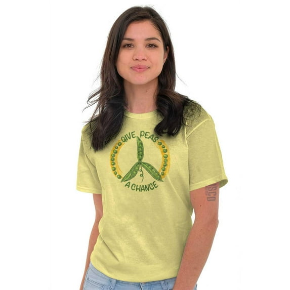Give Peas A Chance Home Hobby Gardener Women's Graphic T Shirt Tees Brisco Brands M