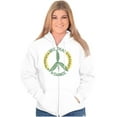 thumbnail image 1 of Give Peas A Chance Home Hobby Gardener Zip Hoodie Sweatshirt Women Brisco Brands S, 1 of 6
