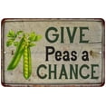 thumbnail image 1 of Give Peas a Chance Vintage Look Garden Chic 12x18 Metal Sign 112180020035, 1 of 1