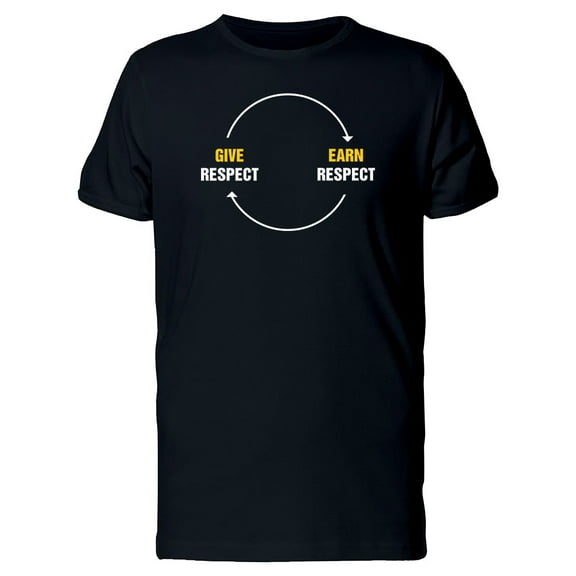 Give Respect Earn Respect T-Shirt Men -Image by Shutterstock, Male Large