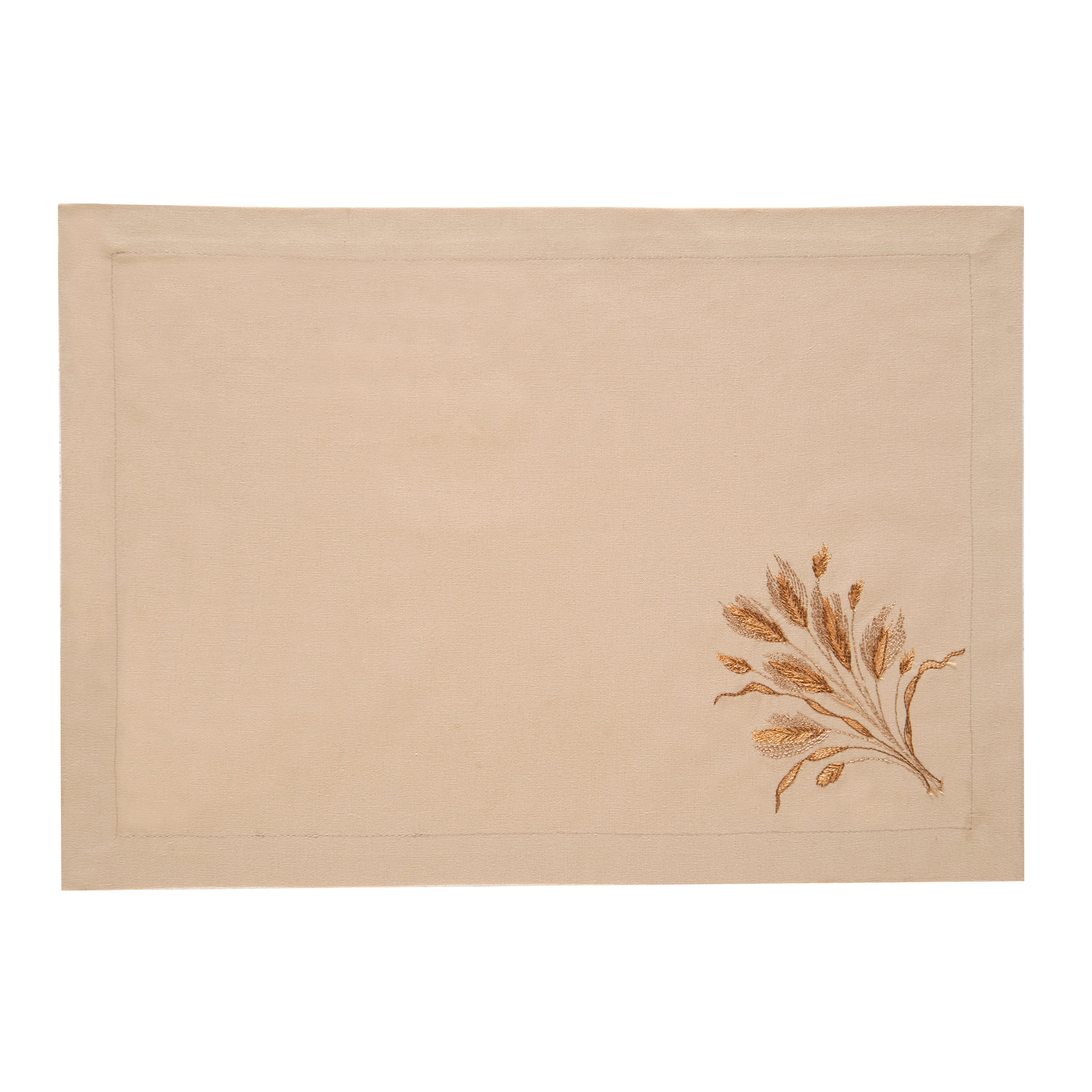 Give Thanks Embroidered Placemat Cotton Reversible Machine Washable Set Of 4