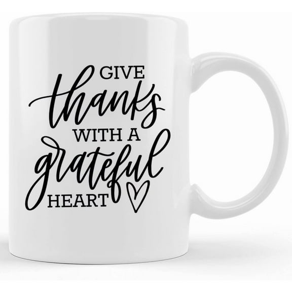 Give Thanks Mug, Give Thanks, Thanksgiving Mug, Thanksgiving Decor, Thankful Coffee Mug, Fall Coffee Mug, Thankful, Blessed, Grateful Mug, Novelty Coffee Mugs 11oz, 15oz Mug