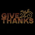 thumbnail image 1 of Give Thanks Ombre Fall Orange Gold Thanksgiving Autumn Iron-on Shiny Rhinestud Heat Transfer by JCS Rhinestones, 1 of 4