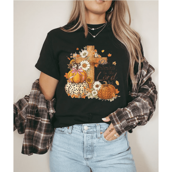 Give Thanks To The Lord Christian Thanksgiving Praise Unisex T-Shirt, for Men & Women, up to Size 5XL