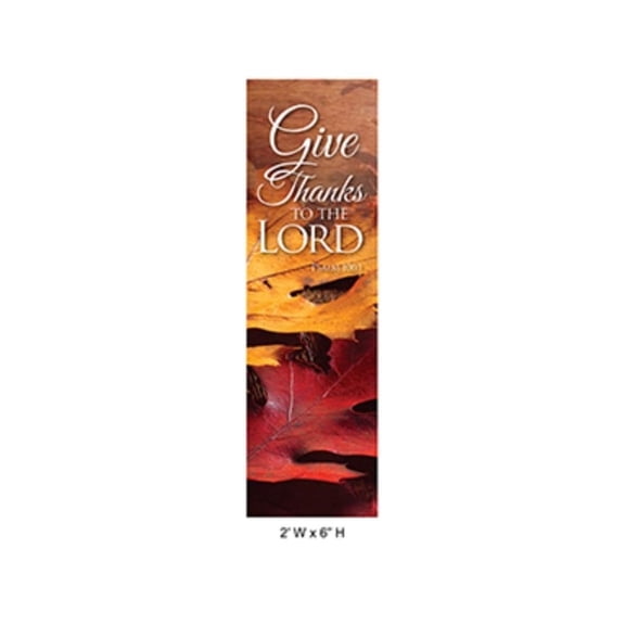 Give Thanks to The Lord Fall Harvest Church Banners (2 Feet (W) x 6 Feet (H), Pole Hem)