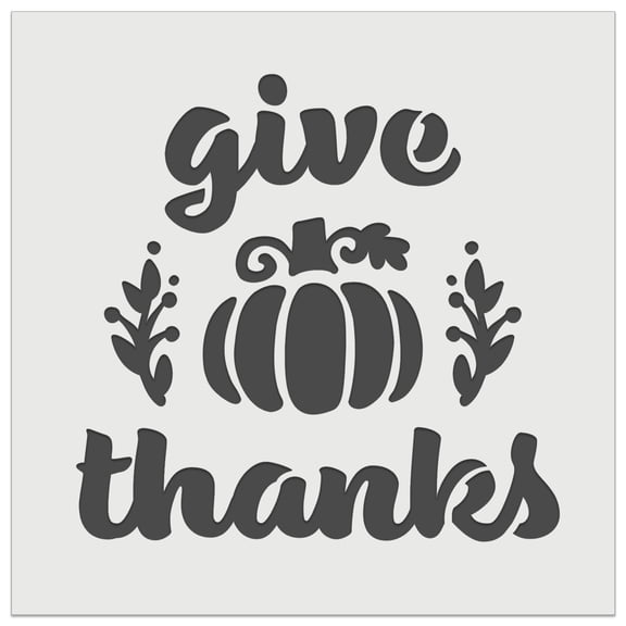 Give Thanks with Pumpkin Autumn Fall DIY Cookie Wall Craft Stencil - 3.5 Inch