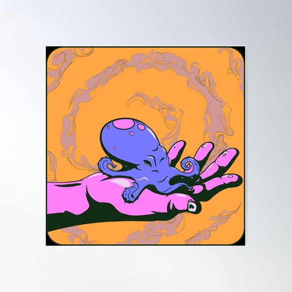 Give U Octo Poster Wall Art, Modern Wall Decor For Living Room Bedroom, 17x17 UNFRAMED