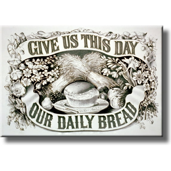 Give Us This Day Inspirational Spiritual Picture on Stretched Canvas, Wall Art Décor, Ready to Hang!