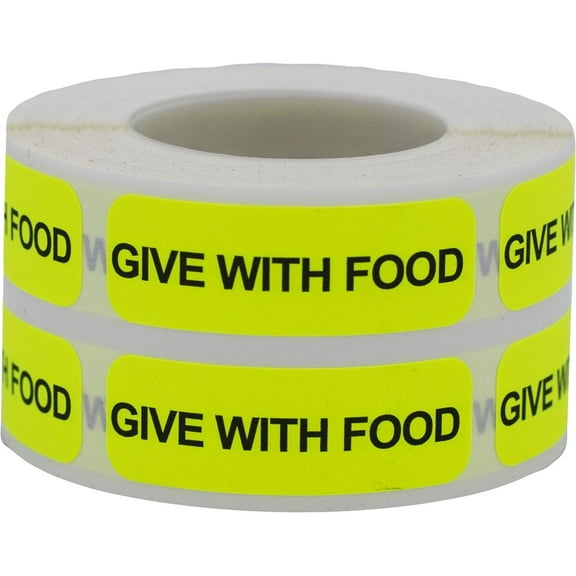 Give With Food Veterinary Labels | 0.5 x 1.5 - 500 Pack