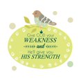 thumbnail image 1 of He'll Give You His Strength Inspiring Religious Quote Vinyl Wall Decal Wall Art Sticker Designs Vinyl Stickers For Home House Walls Rooms Windows Bedroom Decoration Size (20x20 inch), 1 of 3