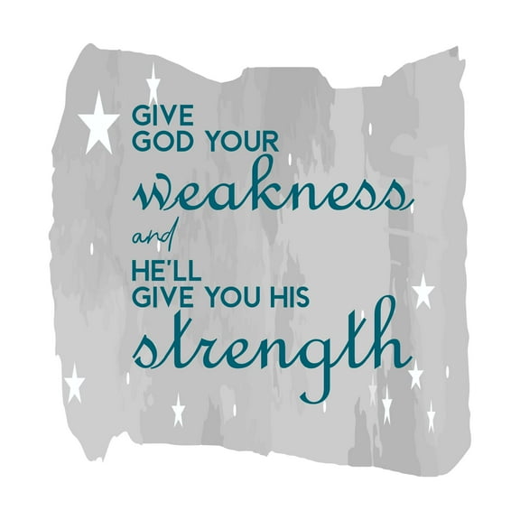 He'll Give You His Strength Religious Bible Verse Quote Vinyl Wall Design Wall Art Sticker Designs Vinyl Stickers For Home House Walls Rooms Windows Bedroom Decoration Size (28x28 inch)
