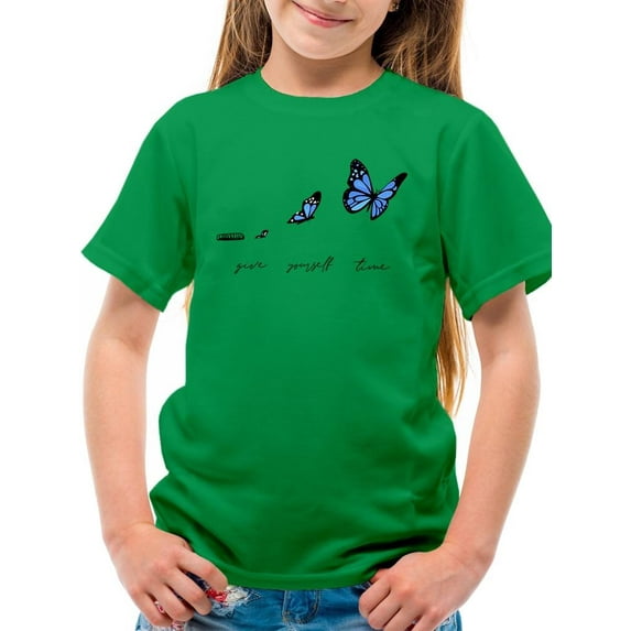 Give Yourself Time Butterfly T-Shirt Juniors -Image by Shutterstock, x-Small