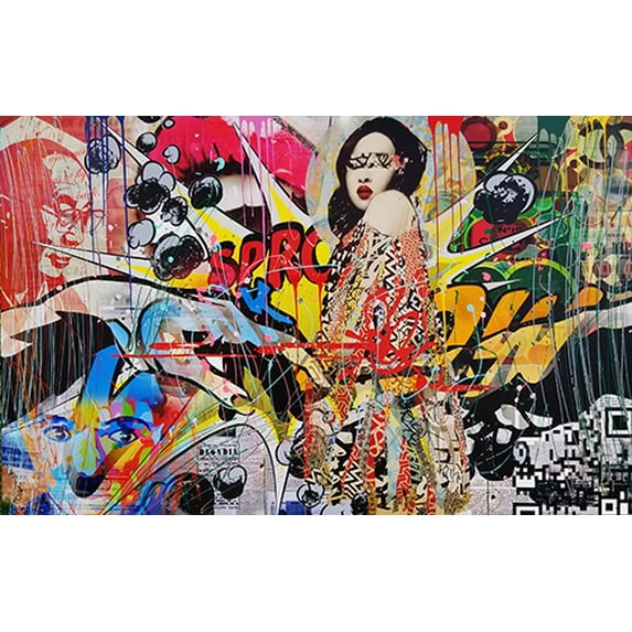 Give the one you love wings, original mixed media by Oliver Neilson, 60x38